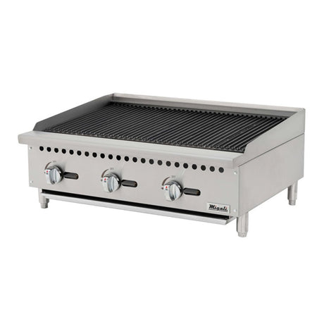 Migali C-RB36 36" Gas Countertop Radiant Charbroiler 105,000 BTU - Kitchen Pro Restaurant Equipment