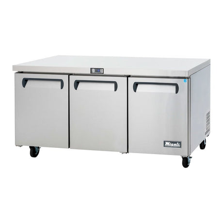 Migali C-U72R-HC 3-Door Undercounter Refrigerator – 24.5 Cu Ft - Kitchen Pro Restaurant Equipment