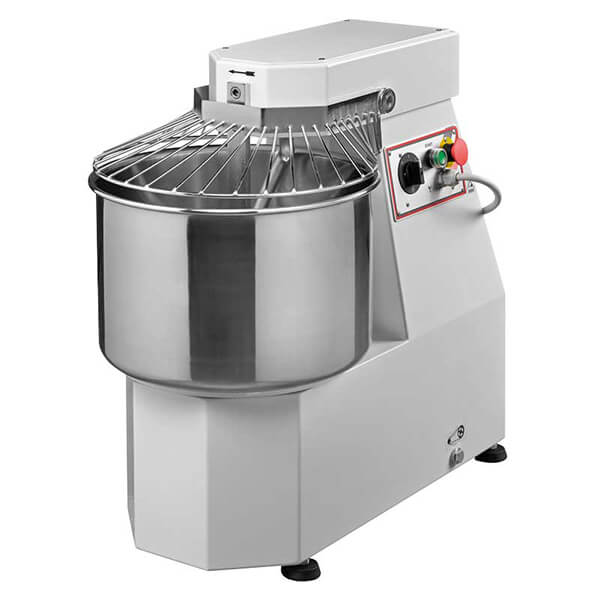 Omcan 13166 40 lb. Heavy Duty Two Speed Spiral Dough Mixer - 208V, 3 Phase - Kitchen Pro Restaurant Equipment
