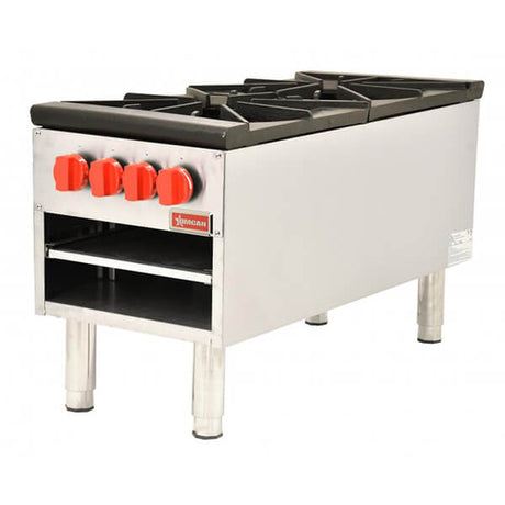 Omcan 37529 Natural Gas Stock Pot Range - 200,000 BTU - Kitchen Pro Restaurant Equipment