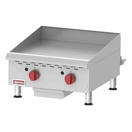 Omcan 43017 24" Gas Countertop Griddle with Thermostatic Controls - 60,000 BTU - Kitchen Pro Restaurant Equipment