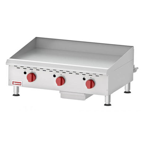 Omcan 43018 36" Gas Countertop Griddle with Thermostatic Controls - 90,000 BTU - Kitchen Pro Restaurant Equipment