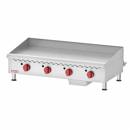 Omcan 43019 48" Gas Countertop Griddle with Thermostatic Controls - 120,000 BTU - Kitchen Pro Restaurant Equipment