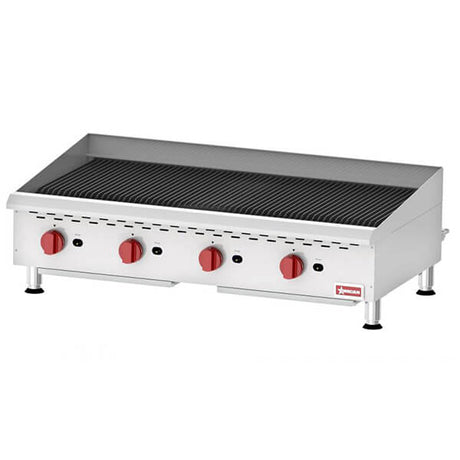 Omcan 43729 48" Gas Countertop Radiant Charbroiler - 160,000 BTU - Kitchen Pro Restaurant Equipment