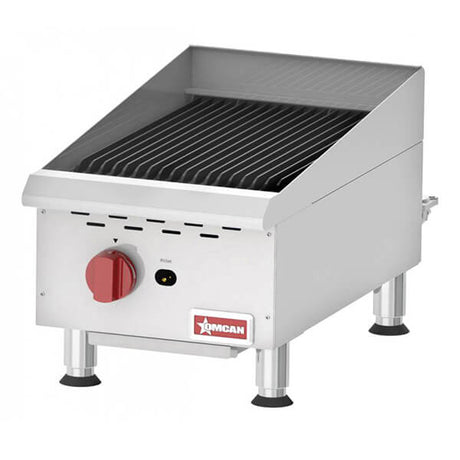 Omcan 43736 15" Gas Countertop Radiant Charbroiler - 40,000 BTU - Kitchen Pro Restaurant Equipment