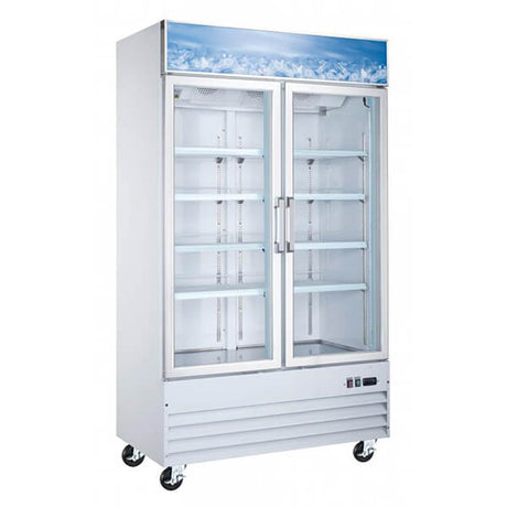 Omcan 50031 Glass Door Reach-In Freezer - 29 Cu Ft - Kitchen Pro Restaurant Equipment