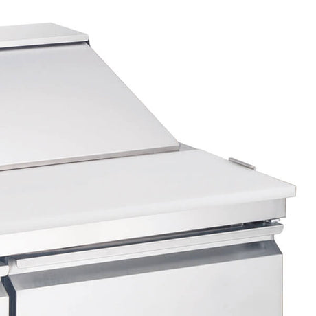 Omcan 50047 60" 2 Door Refrigerated Sandwich Prep Table - 15.5 Cu Ft - Kitchen Pro Restaurant Equipment
