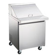 Omcan 50049 27.5" 1 Door Mega Top Sandwich Refrigerated Prep Table - 5.7 Cu Ft - Kitchen Pro Restaurant Equipment