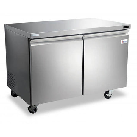 Omcan 50055 47" Double Door Undercounter Freezer - 12 Cu Ft - Kitchen Pro Restaurant Equipment