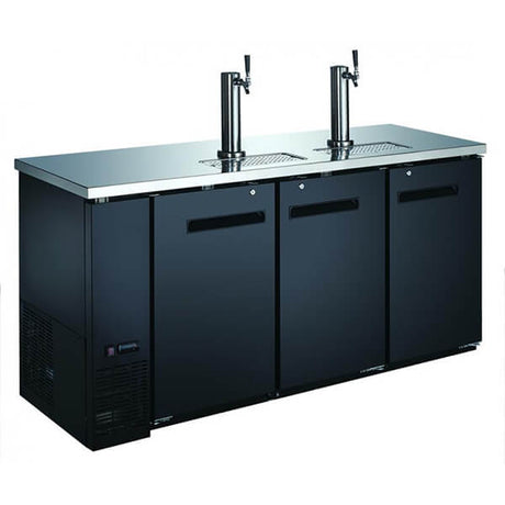Omcan 50065 Kegerator 72" 2 Towers 2 Taps Beer Dispenser (3) 1/2 Keg Capacity - Kitchen Pro Restaurant Equipment