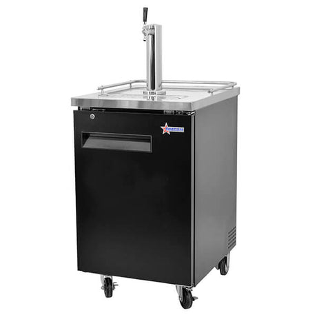 Omcan 50066 Single Tap Kegerator 23.5" Beer Dispenser (1) 1/2 Keg Capacity - Kitchen Pro Restaurant Equipment