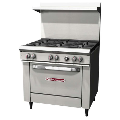 Southbend S36D 36" 6 Burner Gas Range w/ Standard Oven, Natural Gas - Kitchen Pro Restaurant Equipment