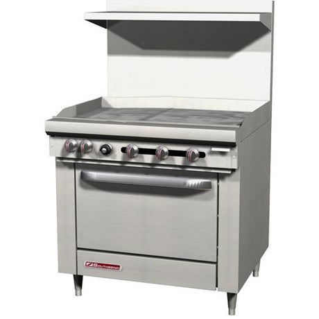 Southbend S36D-3G Commercial Gas Stove 36" Griddle with Standard Oven 35K BTU - Liquid Propane - Kitchen Pro Restaurant Equipment