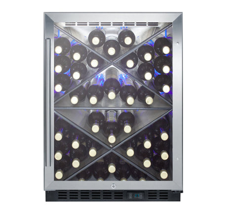 Summit SCR610BLX 24" One Section Wine Cooler - 40 Bottle Capacity, 115v - Kitchen Pro Restaurant Equipment
