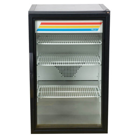 True® GDM-07-HC~TSL01 Black Countertop Display Refrigerator with 1 Swing Door 24" - 7 Cu Ft - Kitchen Pro Restaurant Equipment