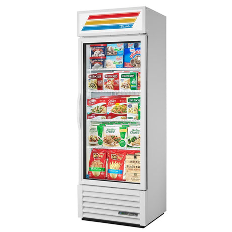 True GDM-19T-F-TSL01 27" One Section Display Freezer with Swing Door - Bottom Mount Compressor, White, 115v - Kitchen Pro Restaurant Equipment