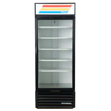 True® GDM-26-HC~TSL01 Black Glass Door Refrigerated Merchandiser with LED Lighting 30 Inches - 26 Cu Ft - Kitchen Pro Restaurant Equipment