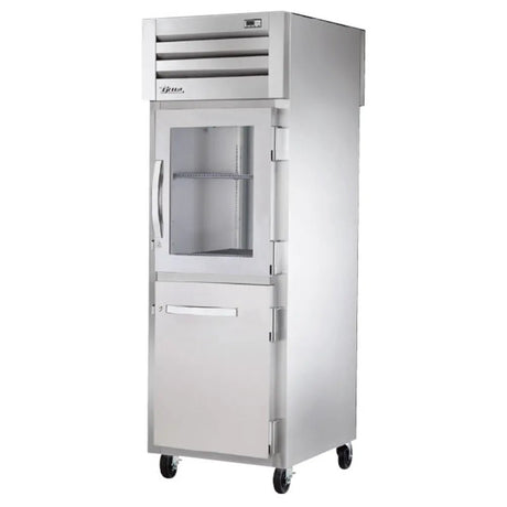 True STG1RPT-1HG/1HS-1S-HC 27 1/4" One Section Pass Thru Refrigerator, (1) Glass Door, (1) Solid Door, Right Hinge, 115v - Kitchen Pro Restaurant Equipment