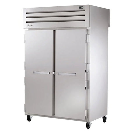 True STG2RPT-2S-2S-HC 52 3/5" Two Section Pass Thru Refrigerator, (2) Left/Right Hinge Solid Doors, 115v - Kitchen Pro Restaurant Equipment