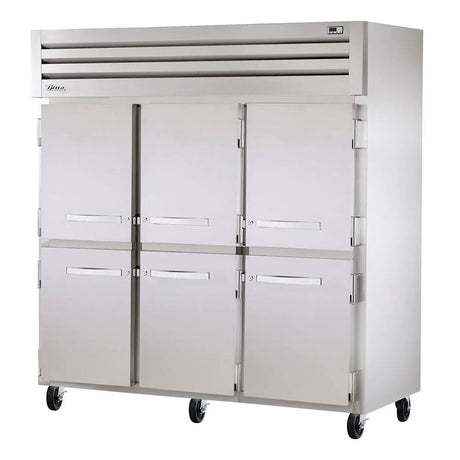 True STR3F-6HS 78" Three Section Reach In Freezer, (3) Solid Door, 208-230v - Kitchen Pro Restaurant Equipment