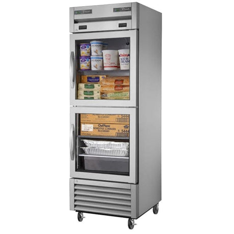 True T-23DT-G-HC~FGD01 Reach-In Swing Glass Door Dual Temperature Refrigerator/Freezer 27 inch - Kitchen Pro Restaurant Equipment