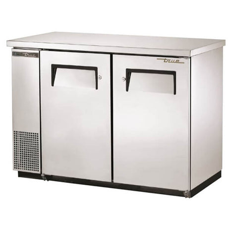 True TBB-24-48-S-HC Back Bar Refrigerator 2 Solid Doors 49 inch Silver - Kitchen Pro Restaurant Equipment