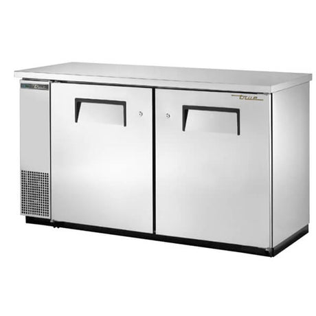 True TBB-24-60-S-HC Back Bar Refrigerator 2 Solid Doors 61 inch Silver - Kitchen Pro Restaurant Equipment