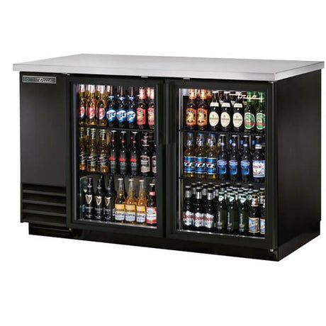 True TBB-2G-HC-LD Back Bar Refrigerator 2 Glass Door 59 inch - Kitchen Pro Restaurant Equipment