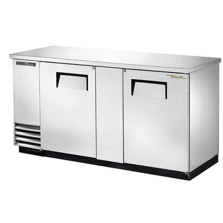 True TBB-3-S-HC Back Bar Refrigerator 2 Solid Doors 70 inch Silver - Kitchen Pro Restaurant Equipment