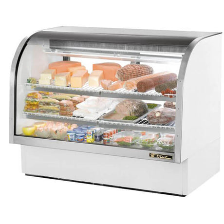 True TCGG-60-LD Refrigerated Deli Case with Curved Glass 60 inch - Kitchen Pro Restaurant Equipment