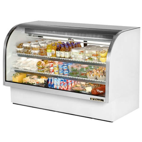True TCGG-72-LD Refrigerated Deli Case with Curved Glass 72" Inch - Kitchen Pro Restaurant Equipment