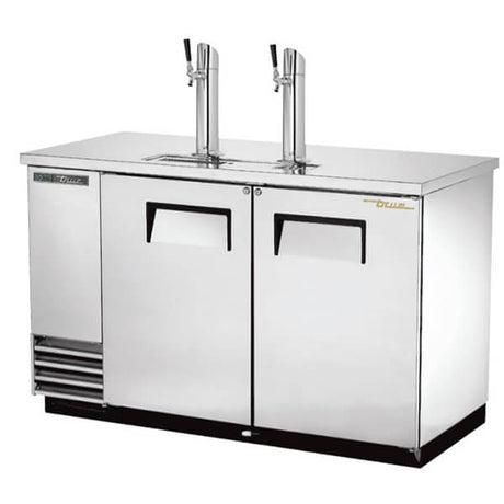 True TDD-2-S-HC Direct Draw Beer Dispenser 2 Towers 2 Taps Silver - Kitchen Pro Restaurant Equipment