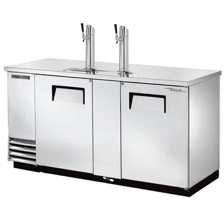 True TDD-3-S-HC Direct Draw Beer Dispenser 2 Towers 2 Taps Silver - Kitchen Pro Restaurant Equipment
