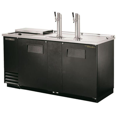 True TDD-3CT-HC Direct Draw Club Top Beer Dispenser 2 Towers 2 Taps Black - Kitchen Pro Restaurant Equipment
