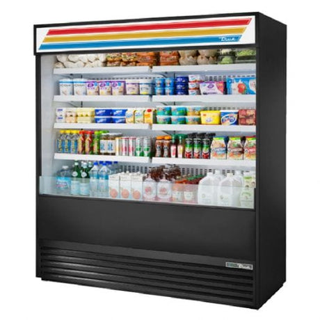 True TOAM-72-HC-TSL01 72" Open Vertical Air Curtain Refrigerated Merchandiser - Kitchen Pro Restaurant Equipment