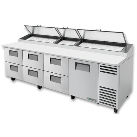 True TPP-AT-119D-6-HC Pizza Prep Table 6 Drawers 15 Pans 119 inch - Kitchen Pro Restaurant Equipment