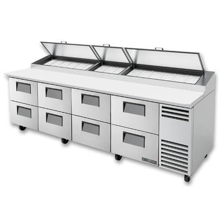 True TPP-AT-119D-8-HC Pizza Prep Table 8 Drawers 15 Pans 119 inch - Kitchen Pro Restaurant Equipment