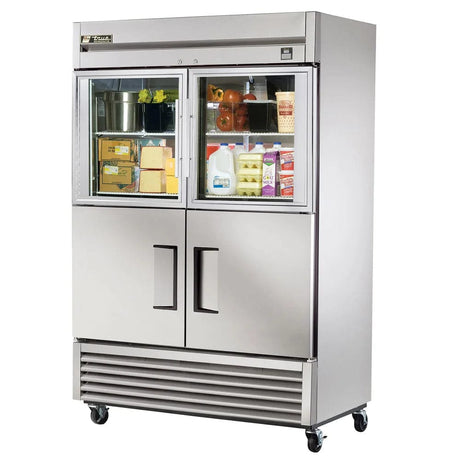 True TS-49-2-G-2-HC-FGD01 54 1/10" Two Section Reach In Refrigerator - Kitchen Pro Restaurant Equipment
