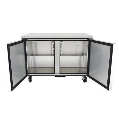 True TUC-48-HC 48" Undercounter Refrigerator with (2) Sections and (2) Doors, 115v - Kitchen Pro Restaurant Equipment