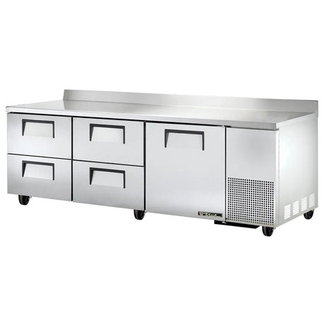 True TWT-93D-4-HC 93" Worktop Refrigerator with (3) Sections and (4) Drawers, 115v - Kitchen Pro Restaurant Equipment