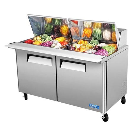 Turbo Air MST-60-24-N 60" Refrigerated Sandwich Salad Prep Table 2-Door - Kitchen Pro Restaurant Equipment