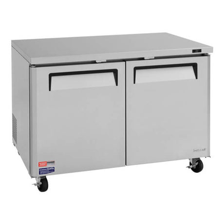 Turbo Air MUR-48-N Undercounter Refrigerator 12 cu ft Two Doors - Kitchen Pro Restaurant Equipment