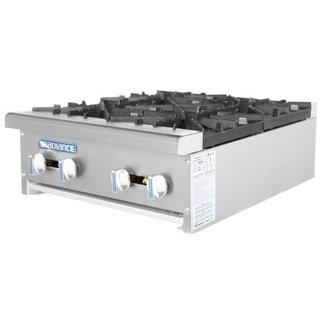 Turbo Air TAHP-24-4 24" Stainless Countertop Hotplate w/ Manual Controls NG - Kitchen Pro Restaurant Equipment