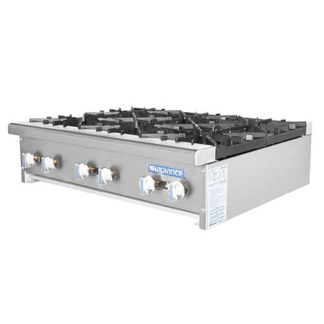 Turbo Air TAHP-36-6 NG 36" Stainless Countertop Hotplate w/ Manual Controls - Kitchen Pro Restaurant Equipment