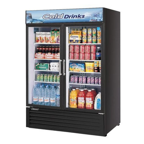 Turbo Air TGM-50RSB-N Merchandising Glass Door Refrigerator 56" 2 Doors - Kitchen Pro Restaurant Equipment