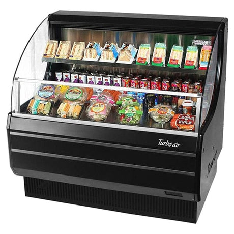 Turbo Air TOM-40LB-N 7.4 cu.ft. 39" 115V Black Low Profile Refrigerated Horizontal Open Display Case - Kitchen Pro Restaurant Equipment