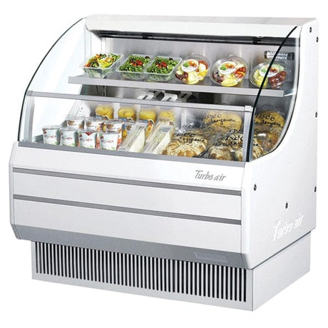 Turbo Air TOM-40LW-N 7.4 cu.ft. 39" 115V White Low Profile Refrigerated Horizontal Open Display Case - Kitchen Pro Restaurant Equipment