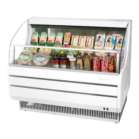 Turbo Air TOM-40SW-N 6.7 cu.ft. 39" 115V White Refrigerated Horizontal Open Display Case - Kitchen Pro Restaurant Equipment