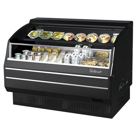 Turbo Air TOM-50LB-SP-N 9.8 cu.ft. 51" 115V Black Low Profile Solid Sides Refrigerated Horizontal Open Display Case - Kitchen Pro Restaurant Equipment