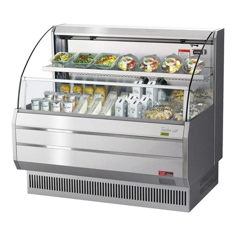 Turbo Air TOM-50LS-N 9.8 cu.ft. 51" 115V White Low Profile Refrigerated Horizontal Open Display Case - Kitchen Pro Restaurant Equipment